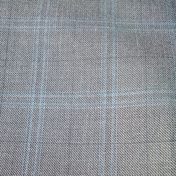 Lauren Ralph Lauren 52% Silk 48% Wool Mens Blazer Sport Coat 44R Gray/Blue Plaid - Picture 12 of 12